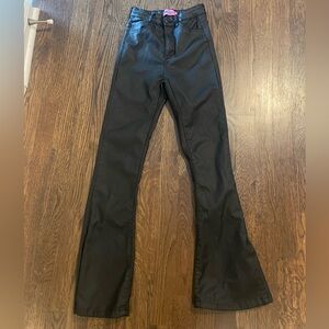 Edikted Leather Flare Pants
